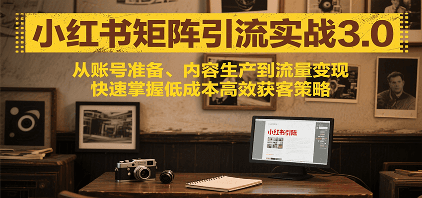 小红书矩阵引流3.0，从账号准备、内容生产到流量变现，快速掌握低成本高效获客策略-财富区