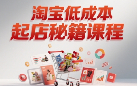 淘宝低成本起店系统课，助你快速起店，实现弯道超车-财富区