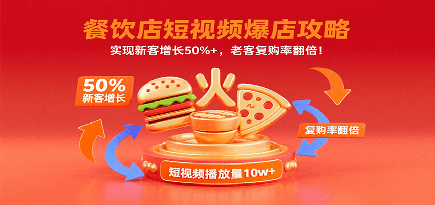 餐饮店短视频爆店攻略：实现新客增长50%+，老客复购率翻倍！-财富区
