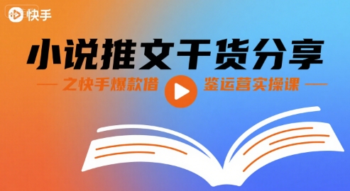 小说推文干货分享之快手爆款借鉴运营实操课-财富区