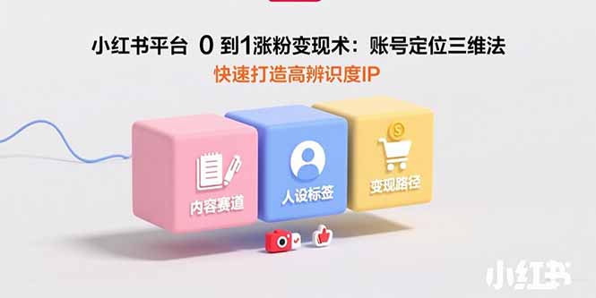 小红书平台0到1涨粉变现术：账号定位三维法，快速打造高辨识度IP-财富区