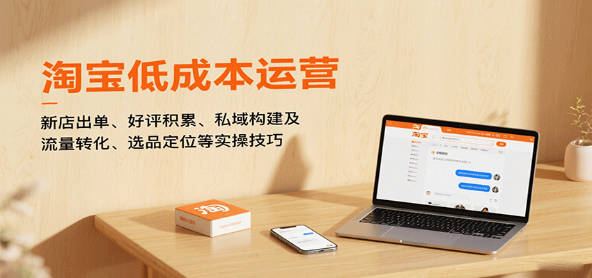 淘宝低成本运营，新店出单、好评积累、私域构建及流量转化、选品定位等实操技巧-财富区