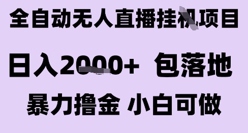 最新全自动抖音无人直播挂G项目，日入2k+ 包落地暴力撸金，小白可做-财富区