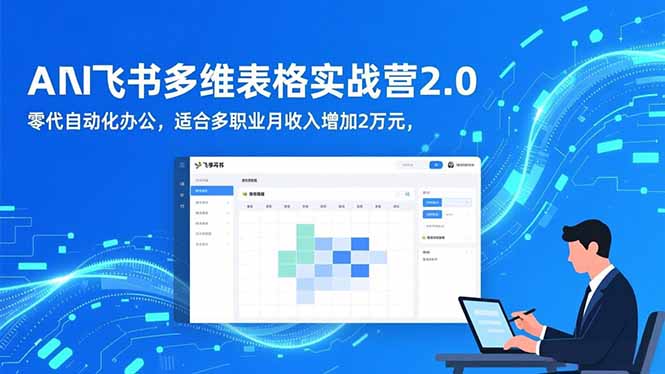 AI+飞书多维表格实战营2.0：零代码自动化办公，适合多职业月收入增加2万元-财富区