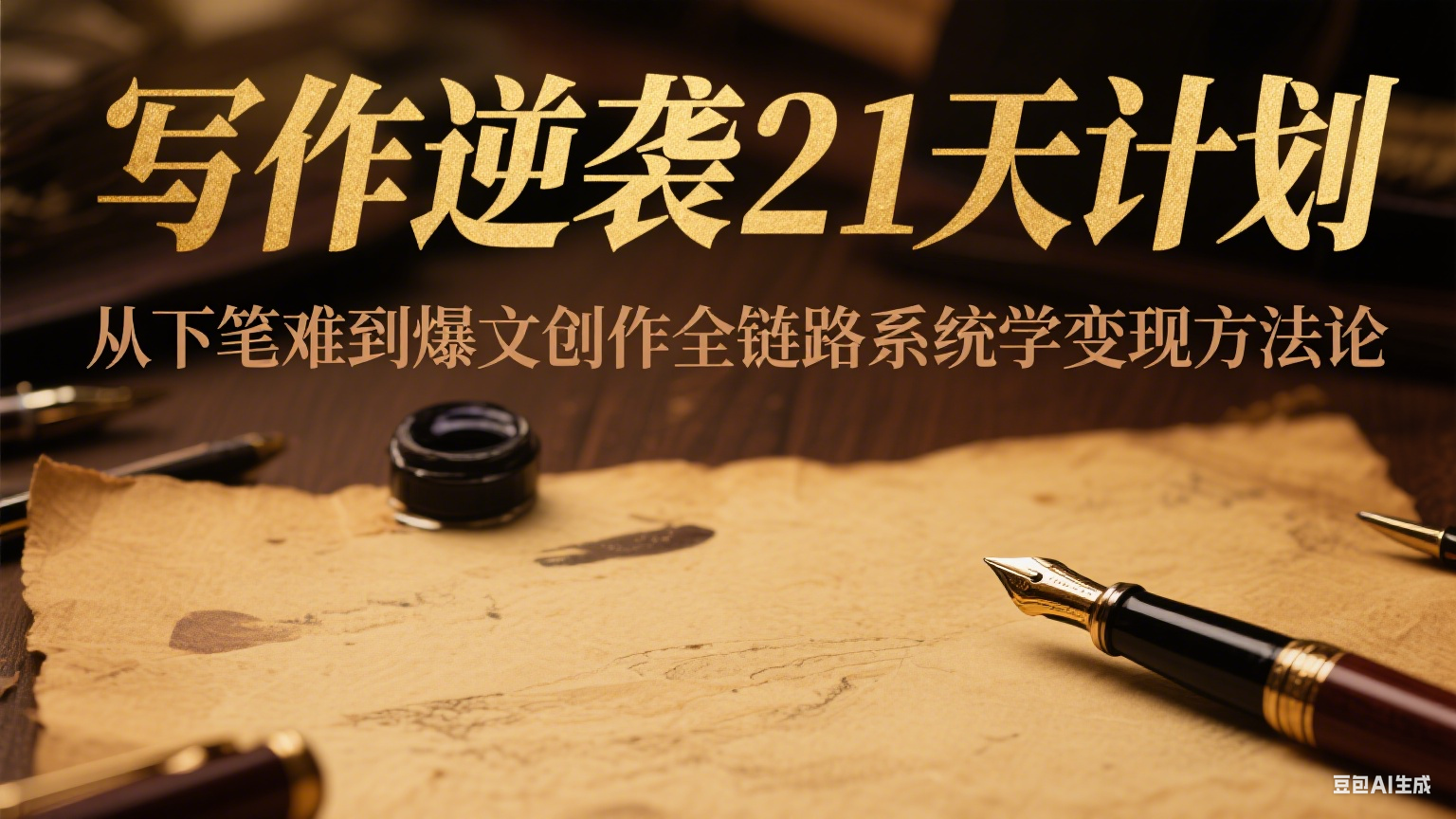 写作逆袭21天计划：从下笔难到爆文创作全链路系统学变现方法论-财富区