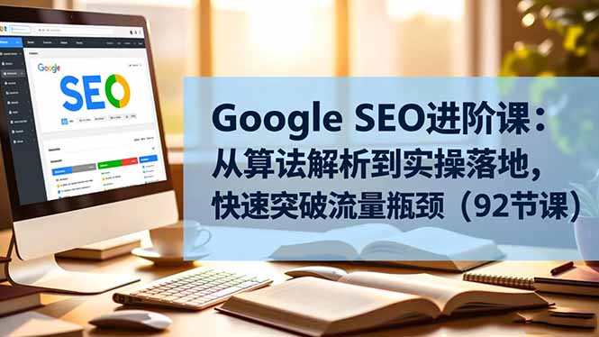 Google SEO进阶课：从算法解析到实操落地，快速突破流量瓶颈（92节课）-财富区