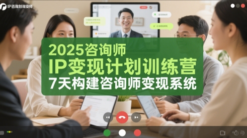 2025咨询师IP变现计划训练营，7天构建咨询师变现系统-财富区