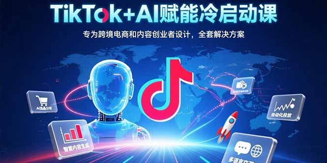 TikTok+AI赋能冷启动课：专为跨境电商和内容创业者设计，全套解决方案-财富区