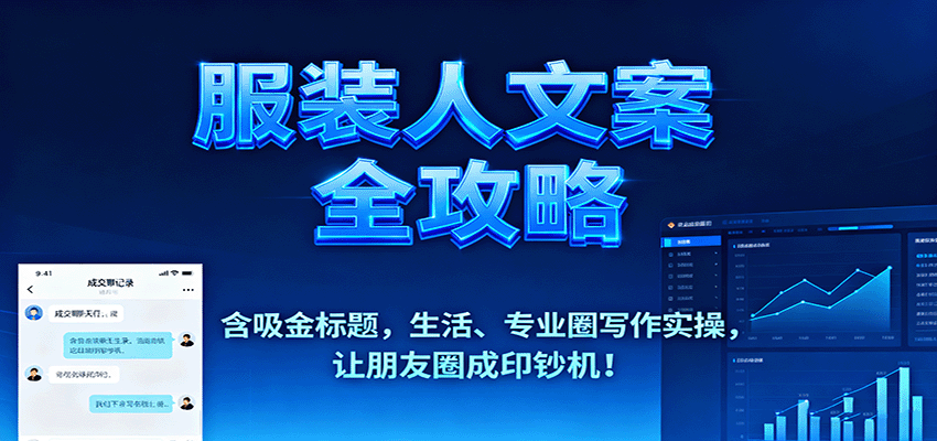 服装人文案全攻略,含吸金标题,生活、专业圈写作实操,让朋友圈成印钞机!-财富区