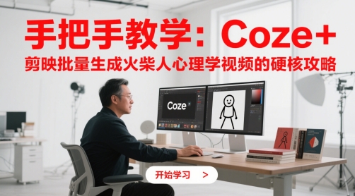 手把手教学：Coze + 剪映批量生成火柴人心理学视频的硬核攻略-财富区