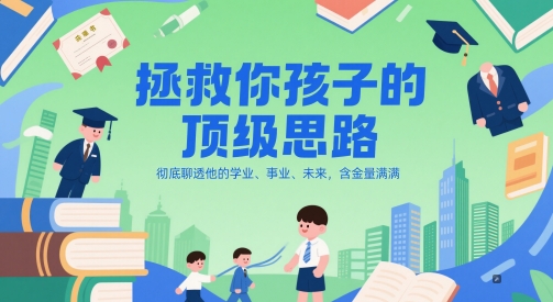 付费文章：拯救你孩子的顶级思路，彻底聊透他的学业、事业、未来，含金量满满-财富区