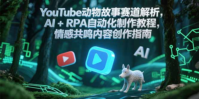 YouTube动物故事赛道解析,AI+RPA自动化制作教程,情感共鸣内容创作指南-财富区