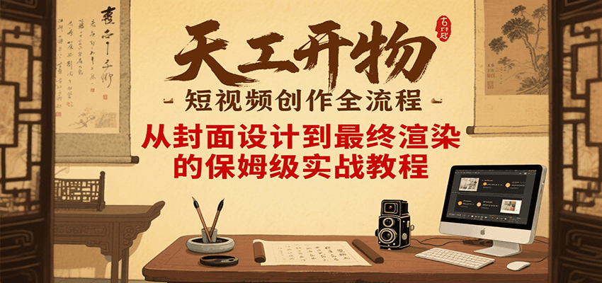 天工开物短视频创作全流程，从封面设计到最终渲染的保姆级实战教程-财富区