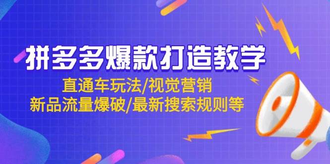 拼多多爆款打造教学：直通车玩法/视觉营销/新品流量爆破/最新搜索规则等-财富区
