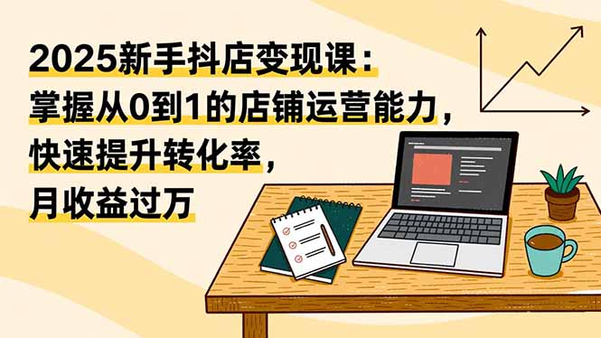 2025新手抖店变现课：掌握从0到1的店铺运营能力，快速提升转化率,月收过万-财富区