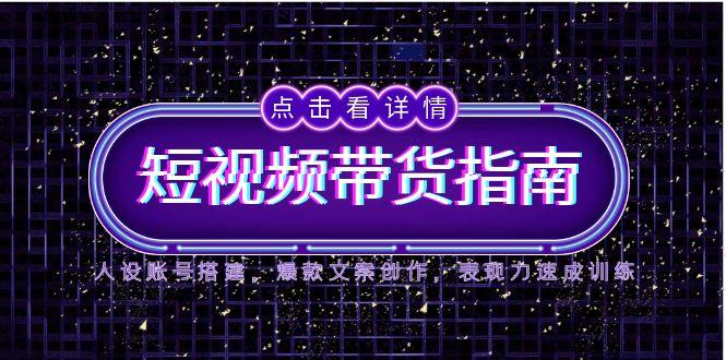 2025短视频带货指南，人设账号搭建，爆款文案创作，表现力速成训练-财富区