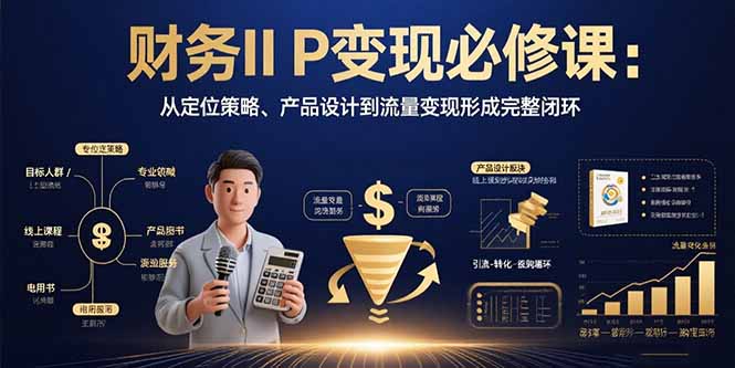 财务IP变现必修课：从定位策略、产品设计到流量变现形成完整闭环-财富区