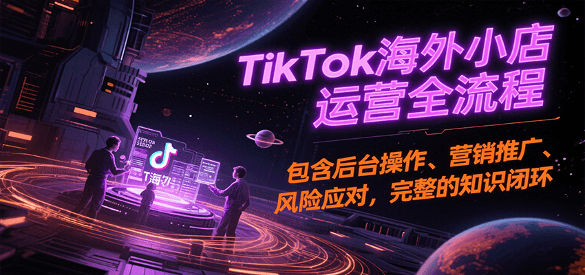 TikTok海外小店运营全流程，包含后台操作、营销推广、风险应对，完整的知识闭环-财富区