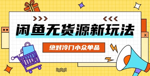 闲鱼无货源冷门单品项目，绝对冷门小众单品-财富区
