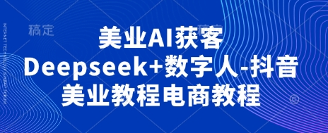 美业AI获客Deepseek+数字人-抖音美业教程电商教程-财富区