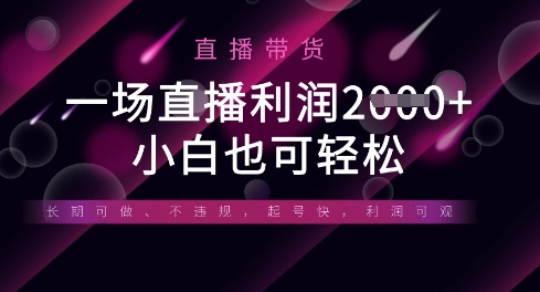 半无人直播带货，一场利润数张，适合所有平台玩法，小白也可轻松-财富区